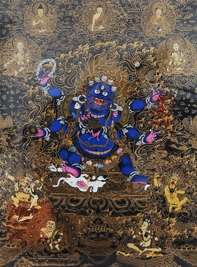 烟波景德镇手绘粉彩描金佛像唐卡