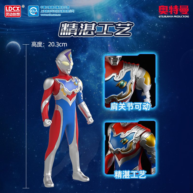 正版戴拿奥特曼手办玩具大号可动软胶人偶模型儿童男孩生日礼物 - 图1