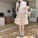 ກະໂປງ midi ດອກແອວສູງ