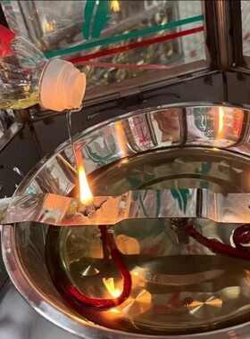 食用油镀金油灯碗不锈钢片大豆油色拉油灯具寺庙大油灯西藏酥油