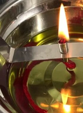 不锈钢食用油灯芯架潮汕祠堂灯芯架不锈钢铁片灯芯绳色拉油食用油