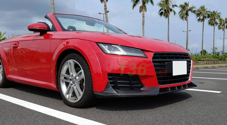 奥迪TT前唇 Audi tt改装ABT款碳纤维前扰流板 大包围前铲下巴头唇 - 图1