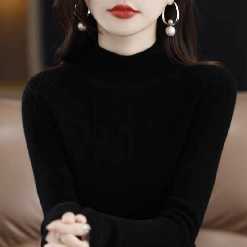 鄂尔多斯市产羊绒衫女100%山羊绒半高领内搭修身显瘦打底衫冬新款,淘宝优惠券,粉丝福利购,淘宝优惠卷