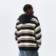 MEDM25SS Colored Striped Hooded Sweater Cardigan