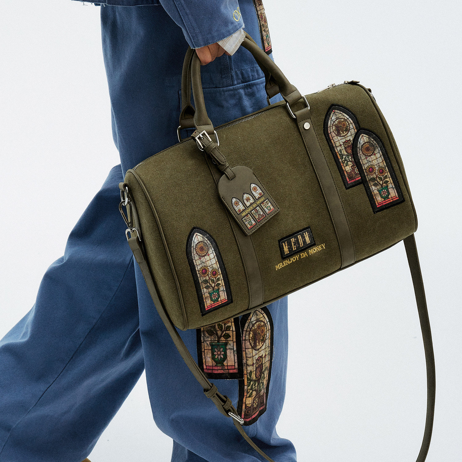 MEDM 东郊记忆--限定贴布高级感通勤外出手提包纯色单肩斜挎包潮,淘宝优惠券,粉丝福利购,淘宝优惠卷