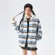 MEDM25SS Colored Striped Hooded Sweater Cardigan