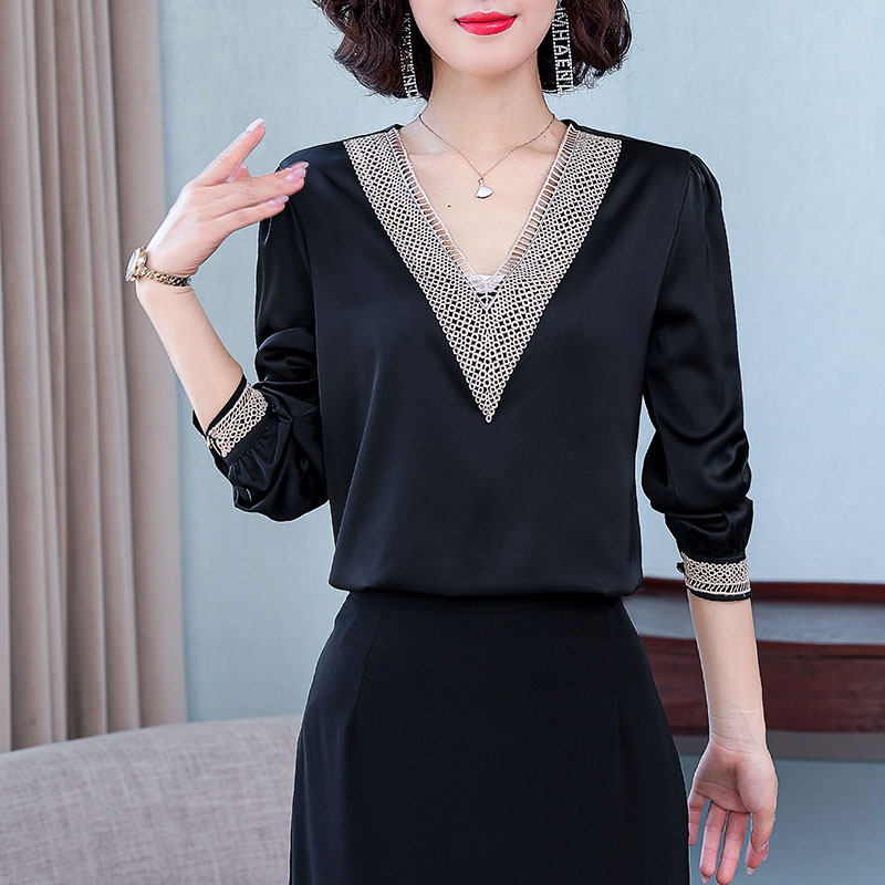 2020秋装新款时尚潮流气质女雪纺衫 思别轩蕾丝衫/雪纺衫