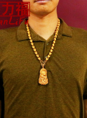 首饰项链正宗男细999足金不怕水