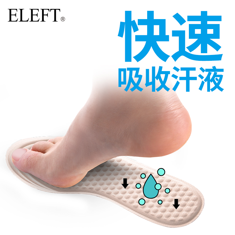 Eleft 男/女防臭防滑按摩鞋垫 3双 17.9元包邮，卷后