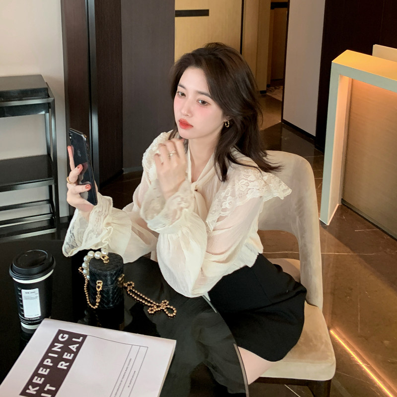 春款2022年新款蝴蝶结设计感衬衫 nurtureone妮茨维旗舰衬衫