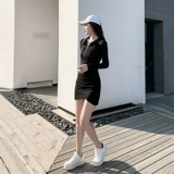 Платье, юбка, приталенный корсет, подходит для подростков, городской стиль, коллекция 2022, в обтяжку, с акцентом на бедрах