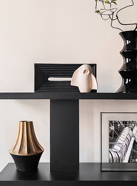 浴舍 轻奢风黑金书柜装饰摆件高级感客厅酒柜电视柜家居装饰品