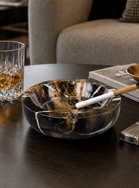 浴舍 ins轻奢风大理石烟灰缸高级感家居酒店办公室艺术装饰器皿
