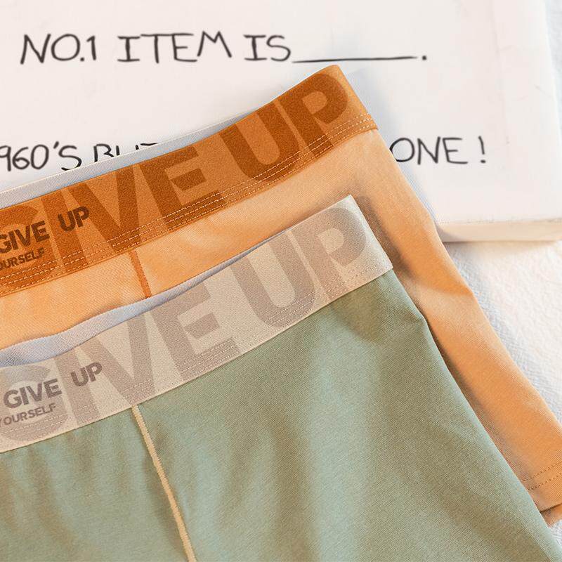 3条装 男士内裤男生纯棉2024新款平角裤5A抗菌中腰透气四角短裤衩 - 图1