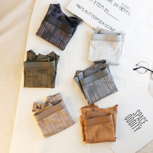 三条装 10A抗菌棉质男士内裤中腰四角底裤短裤无痕平角裤舒适新品 - 图0