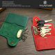 Pilaoduo vintage first layer cowhide leather key bag