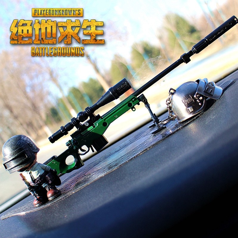 绝地求生‌饰品车载摆件AWM狙击枪合金模型军人吃鸡游戏绝地求生车内中控台饰品