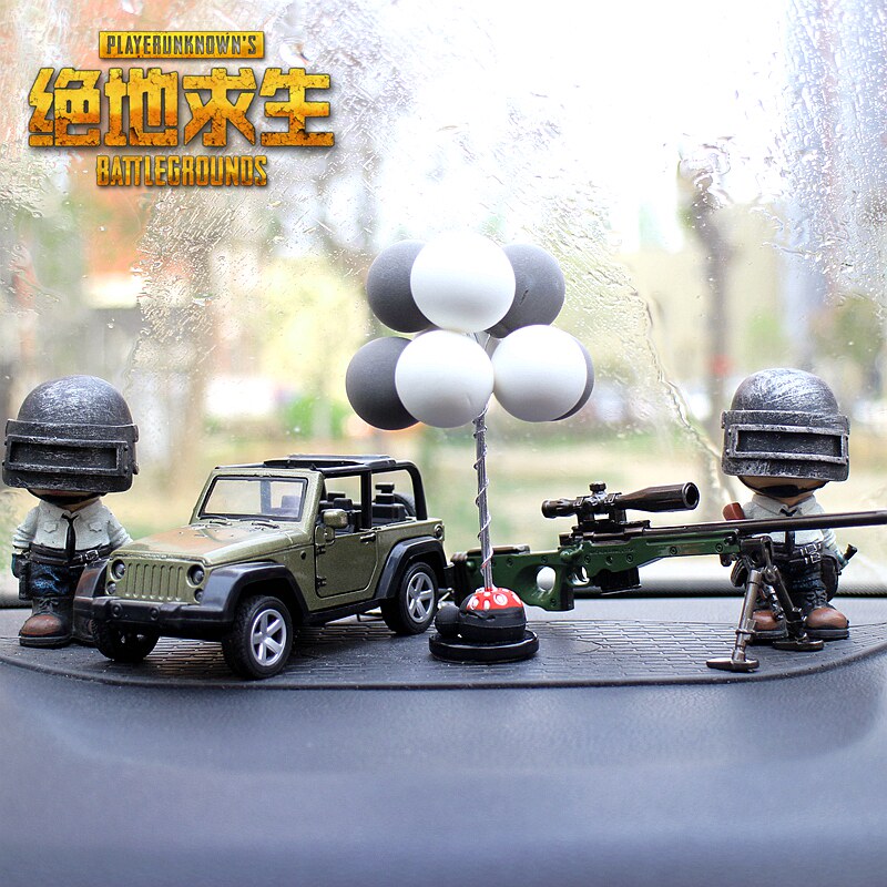 绝地求生饰品吃鸡汽车摆件车载绝地求生玩偶卡通士兵军人电竞车内中控台装饰品