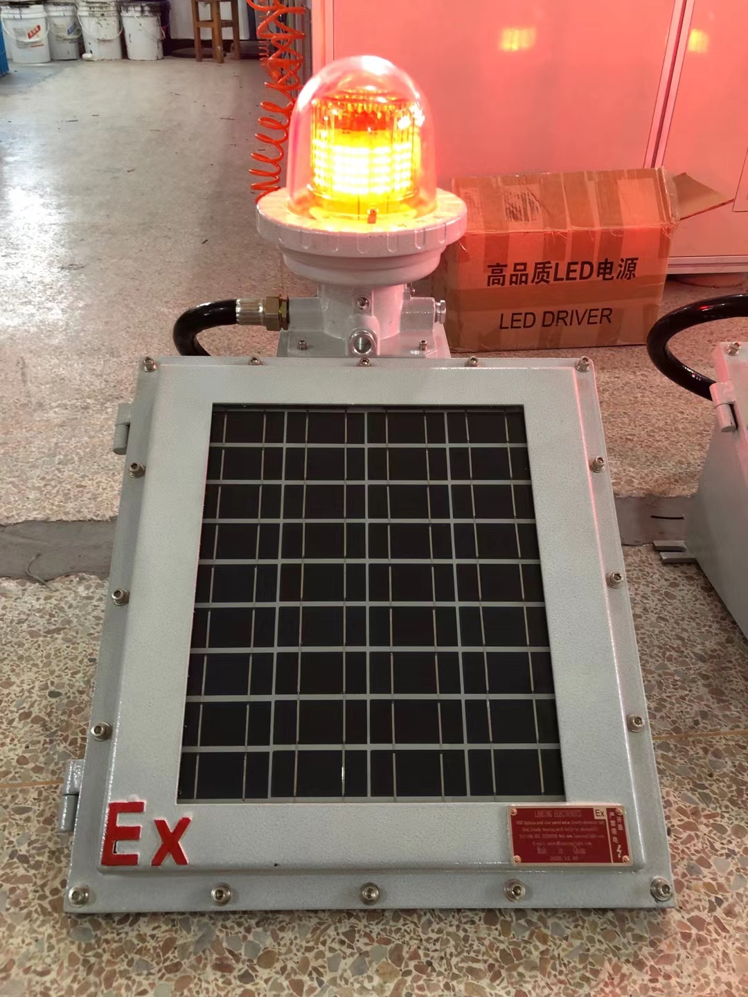 防爆航空障碍灯220V20W 40W铁塔LED警示灯高楼防爆障碍闪光航标灯-图2