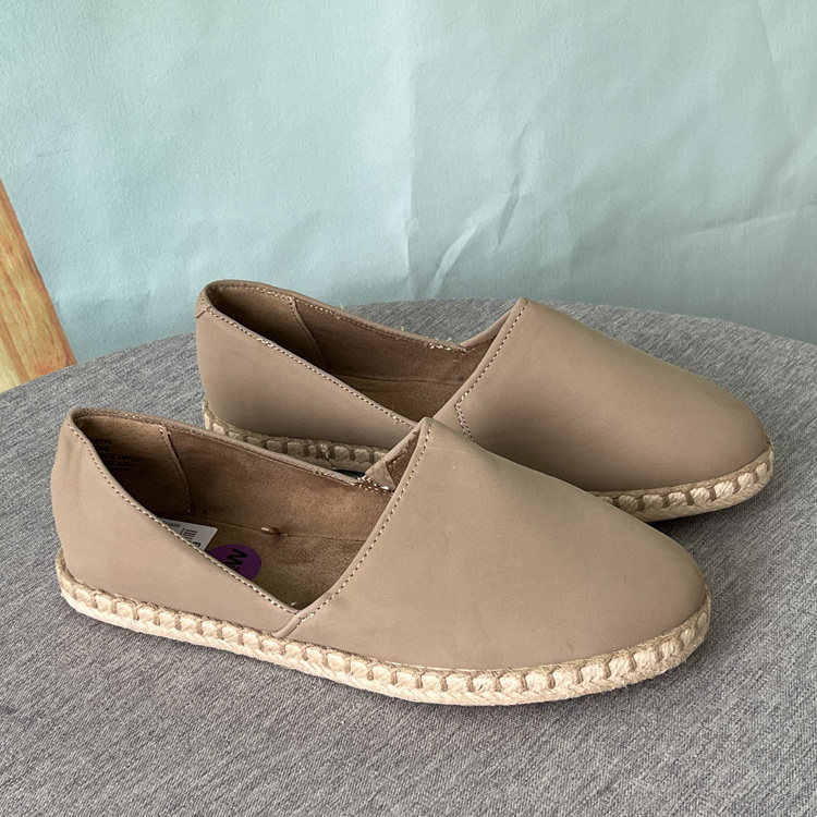 欧美外贸出口女渔夫鞋复古麻边一脚蹬平底懒人鞋时尚百搭大码单鞋,淘宝优惠券,粉丝福利购,淘宝优惠卷