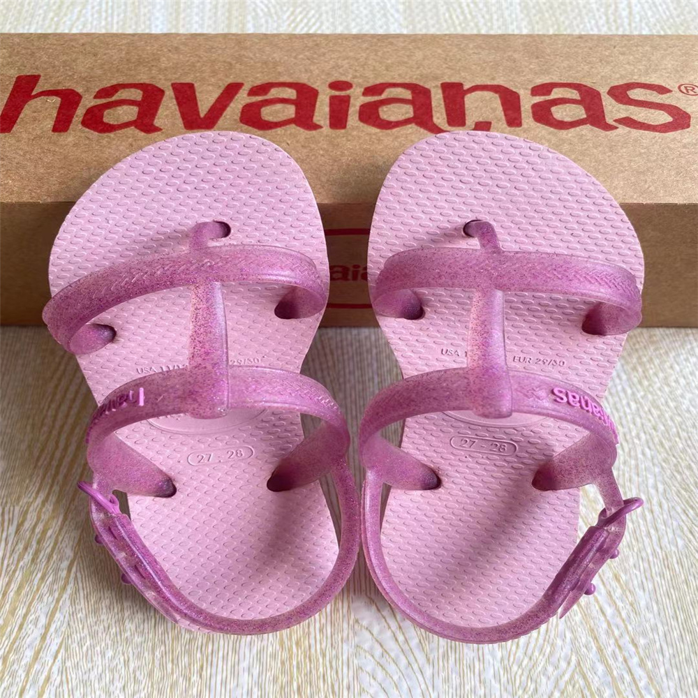 Havaianas儿童鞋天然橡胶舒适男女防滑夹脚人字拖凉鞋罗马鞋 - 图2