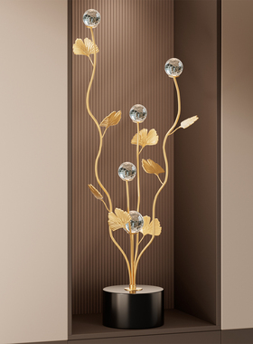 银杏叶入户玄关摆件轻奢高档客厅装饰电视柜壁龛新房乔迁新居礼物