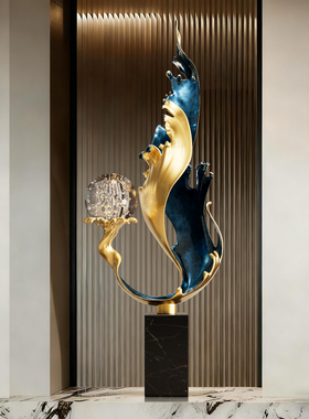 风生水起入玄关摆件客厅轻奢高档壁龛装饰办公室招财乔迁开业礼品