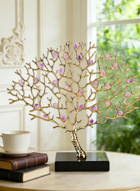 珊瑚树摆件客厅轻奢高档办公室招财电视柜酒柜装饰品乔迁新居礼物