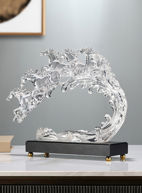 马到成功摆件高级感客厅招财电视柜酒柜装饰品办公室乔迁开业礼物