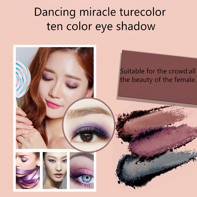 NOVO 10Colors Shimmer Matte EyeShadow珠哑光裸妆初学者眼影盘 - 图1