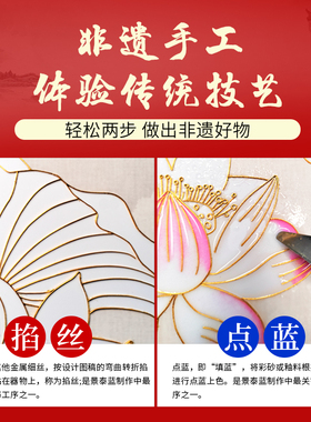 掐丝珐琅diy材料包平安喜乐摆件卧室桌面装饰画乔迁搬家礼物中式