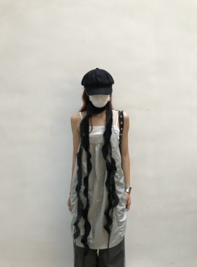 春山四季螺旋立体破烂男女小围巾