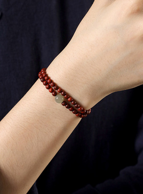 原创印尼老山檀香手链高密沉水级6m天然佛珠檀香木手串古风文艺女