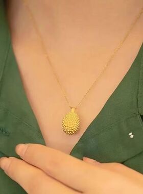 999真金男女士24k榴莲吊坠不掉色
