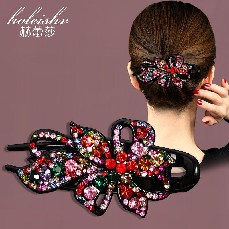 韩国抓夹后脑勺发夹中号鸭嘴夹妈妈盘发器优雅气质镶钻头夹子发饰,淘宝优惠券,粉丝福利购,淘宝优惠卷