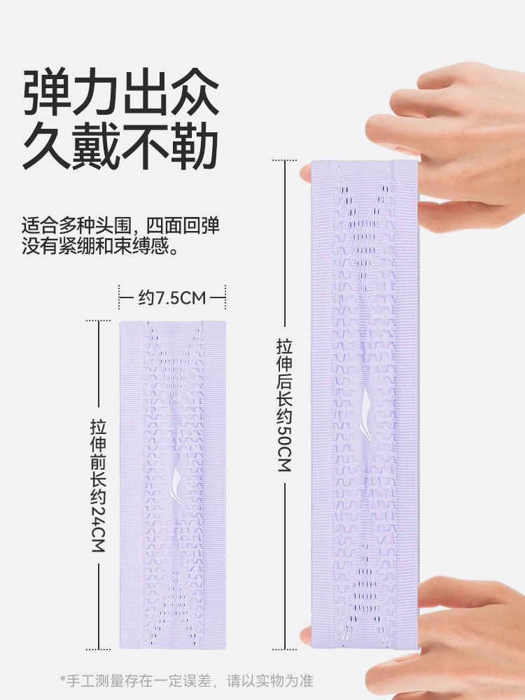 李宁瑜伽发带吸汗头带女运动止汗头巾男士跑步篮球健身防导汗护额-图0