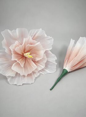 温柔渐变色仿真桃花花束