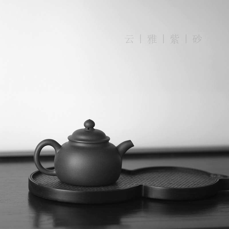 云雅 单人泡茶紫砂壶纯手工原矿紫泥云罐140cc顾杏娟一人用小茶壶