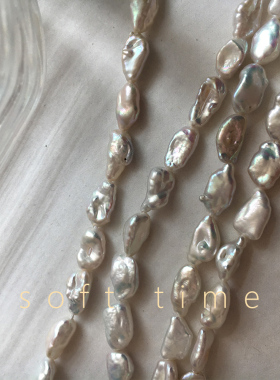 巴洛克不规则天然淡水珍珠项链