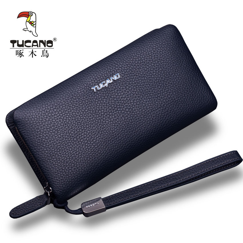 啄木鸟男士长款拉链韩版软真皮钱包 多佩雅箱包男士包袋