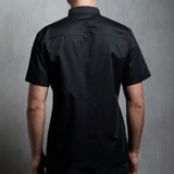 Шеф -повар костюмы с коротким рукавом осенью дышащий тонкий стиль ресторан ресторан на заказ логотип кухонная одежда по шеф -повару мужской белый топ