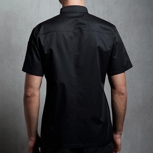 Шеф -повар костюмы с коротким рукавом осенью дышащий тонкий стиль ресторан ресторан на заказ логотип кухонная одежда по шеф -повару мужской белый топ