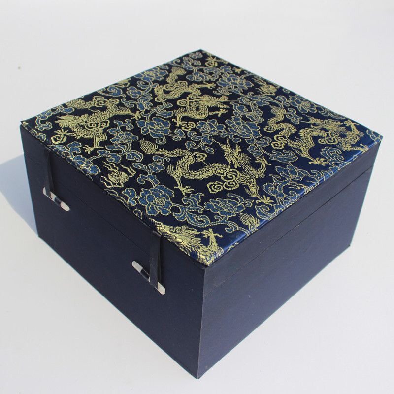 High-end brocade box, porcelain, large bowl, tea cake, pen holder, ornaments, antique toy collection, shockproof universal packaging box, gift box
