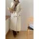 2025 autumn and winter mid-length autumn and winter braid new high-end belt suit loose double-sided wool coat for women