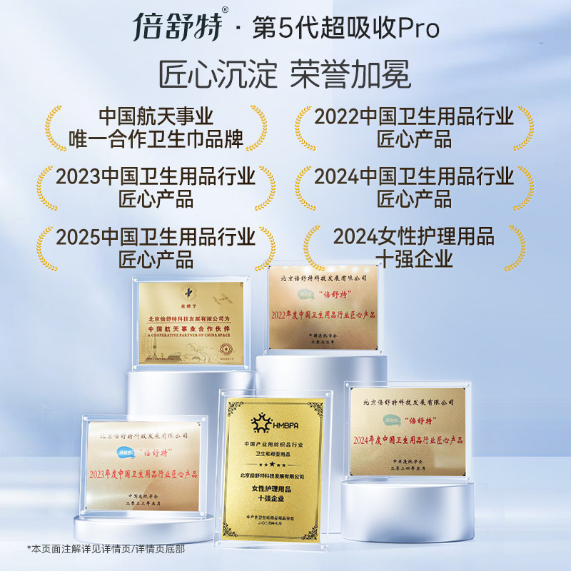 [航天合作品牌]倍舒特超吸收卫生巾抑菌透气日夜组合装姨妈巾,淘宝优惠券,粉丝福利购,淘宝优惠卷
