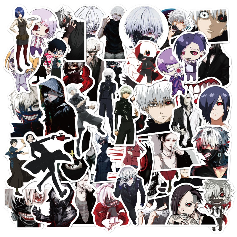 50张东京食尸鬼贴纸手机壳电脑头盔防水贴画 Tokyo Ghoul sticker-图2