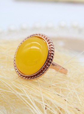 玫瑰金色女士戒指空托