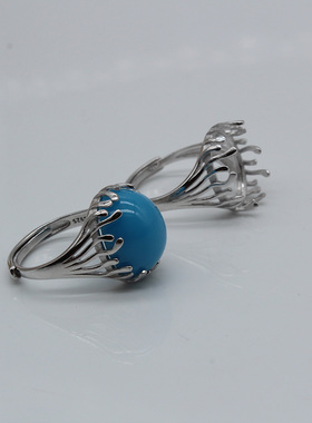 925纯银个性女戒托戒指托12*1512.5*14.513*1411*1510*16戒指空托