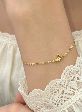 S999足银蝴蝶手链女小众新款