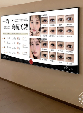 高级眉眼唇装饰画美容院纹绣工作室墙壁布置挂画美睫半永久墙壁画